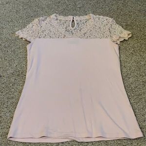 3 for $15 Simply Styled pink lace top t-shirt